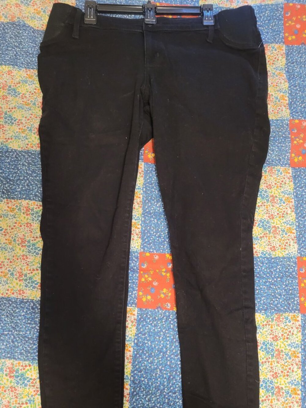 Womens Maternity Black Skinny Jeans Size 14